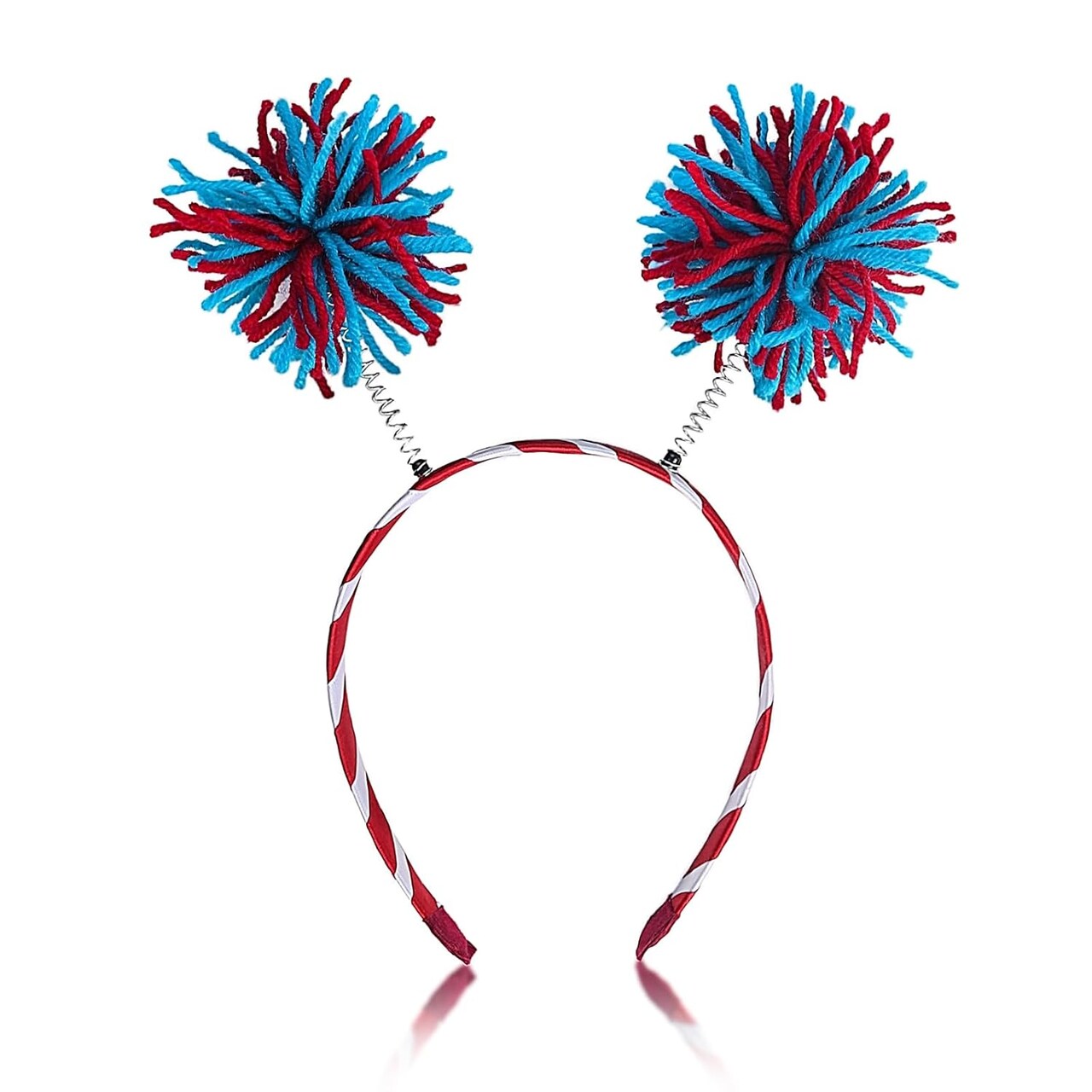 4th of July Pom Headband Independence Day Head Bopper Pom Party Headbands National Memorial Day Headbands Patriotic Headbands for Kids Adult Women Girls' Costume Accessories